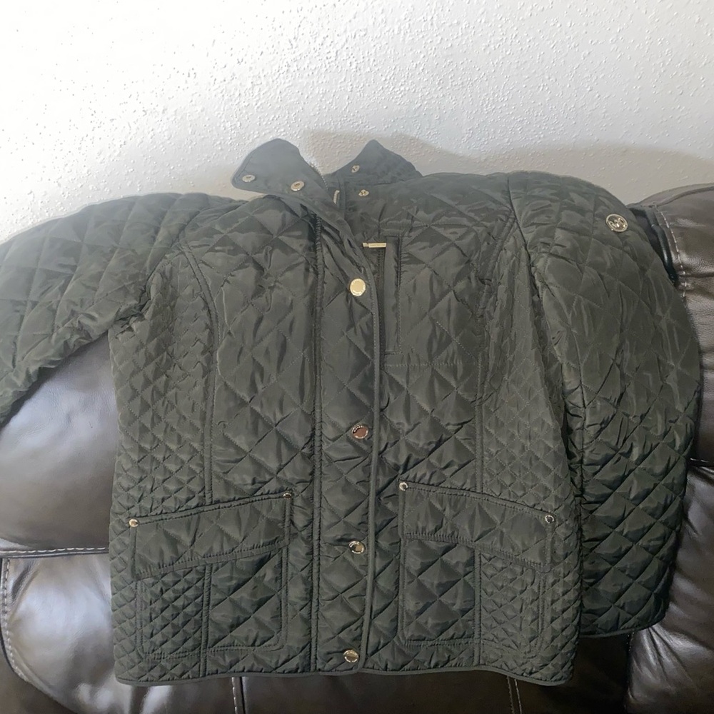 Michael Kors Women's Quilted Jacket - Army Green